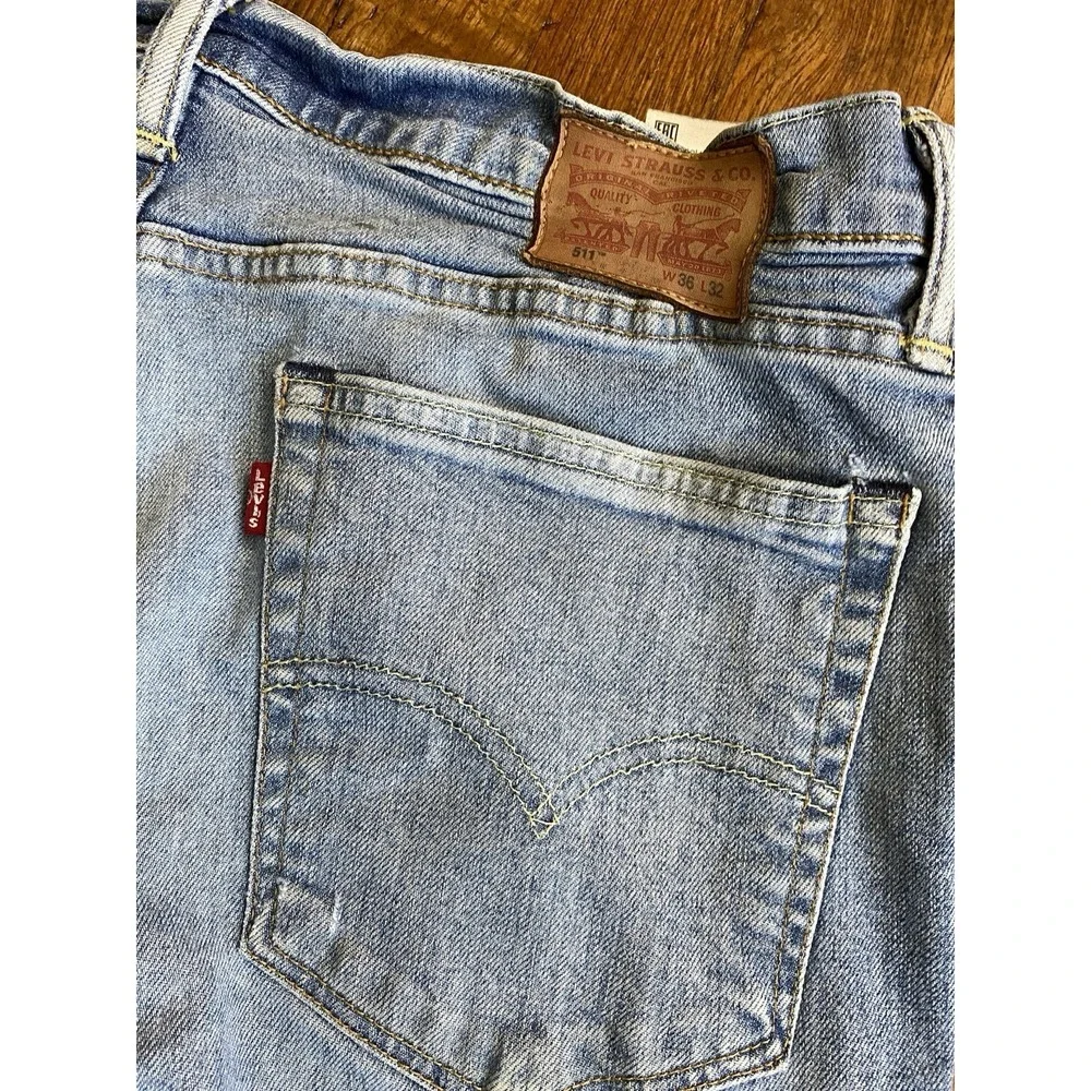 Levi's 511 Men's Jeans Medium‎ Wash Fantastic Fade Americana Grunge -  36 x 30